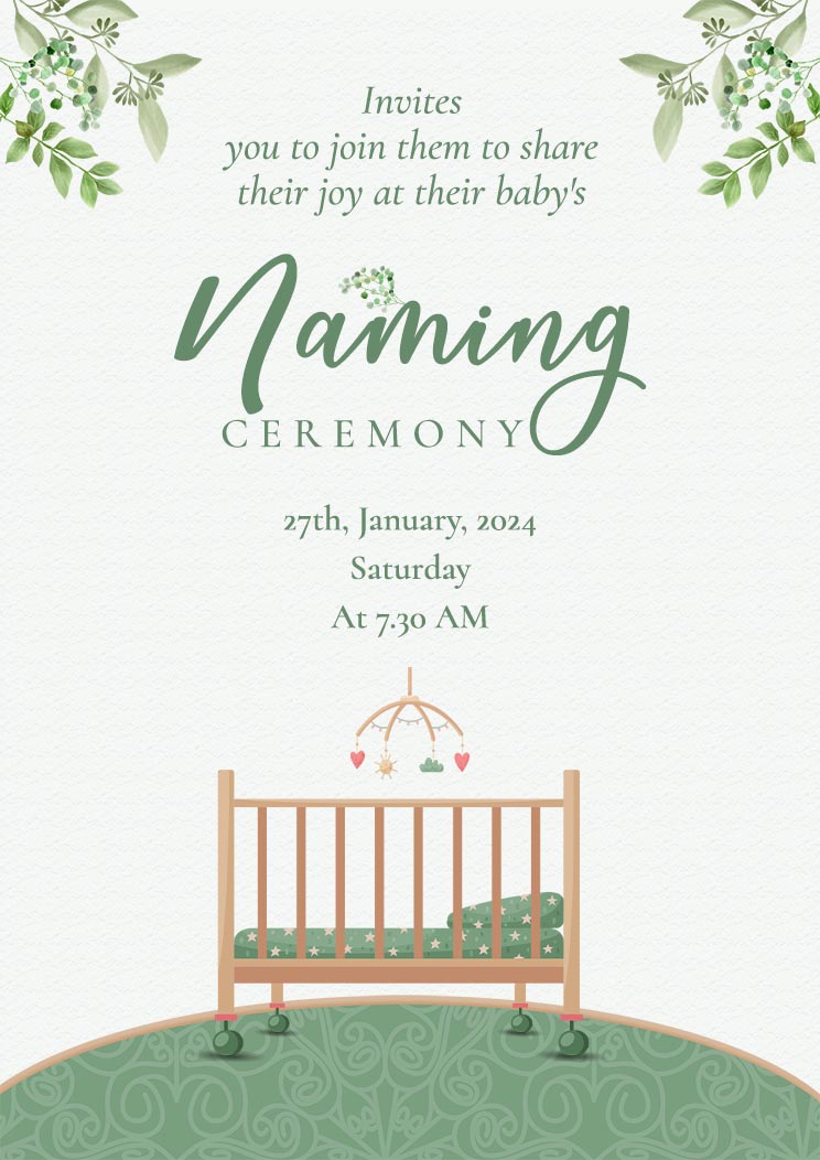 Perfect Invitation Card for Naming Ceremony