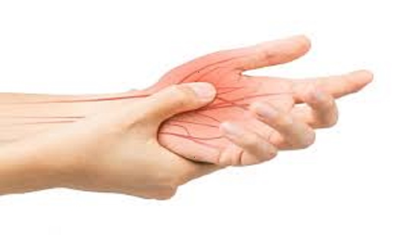 showing a hand for nerve pain in hand.