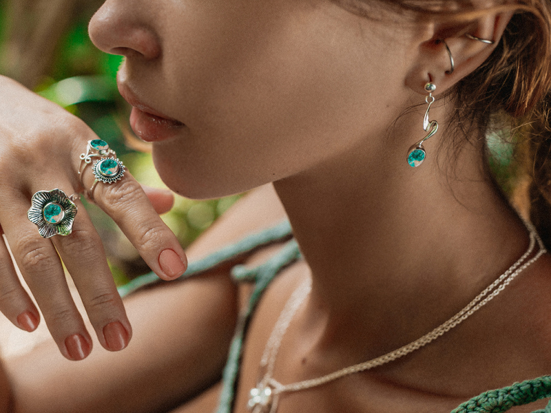 A Love Story About The Incomparable Beauty of Dioptase Druzy Rings