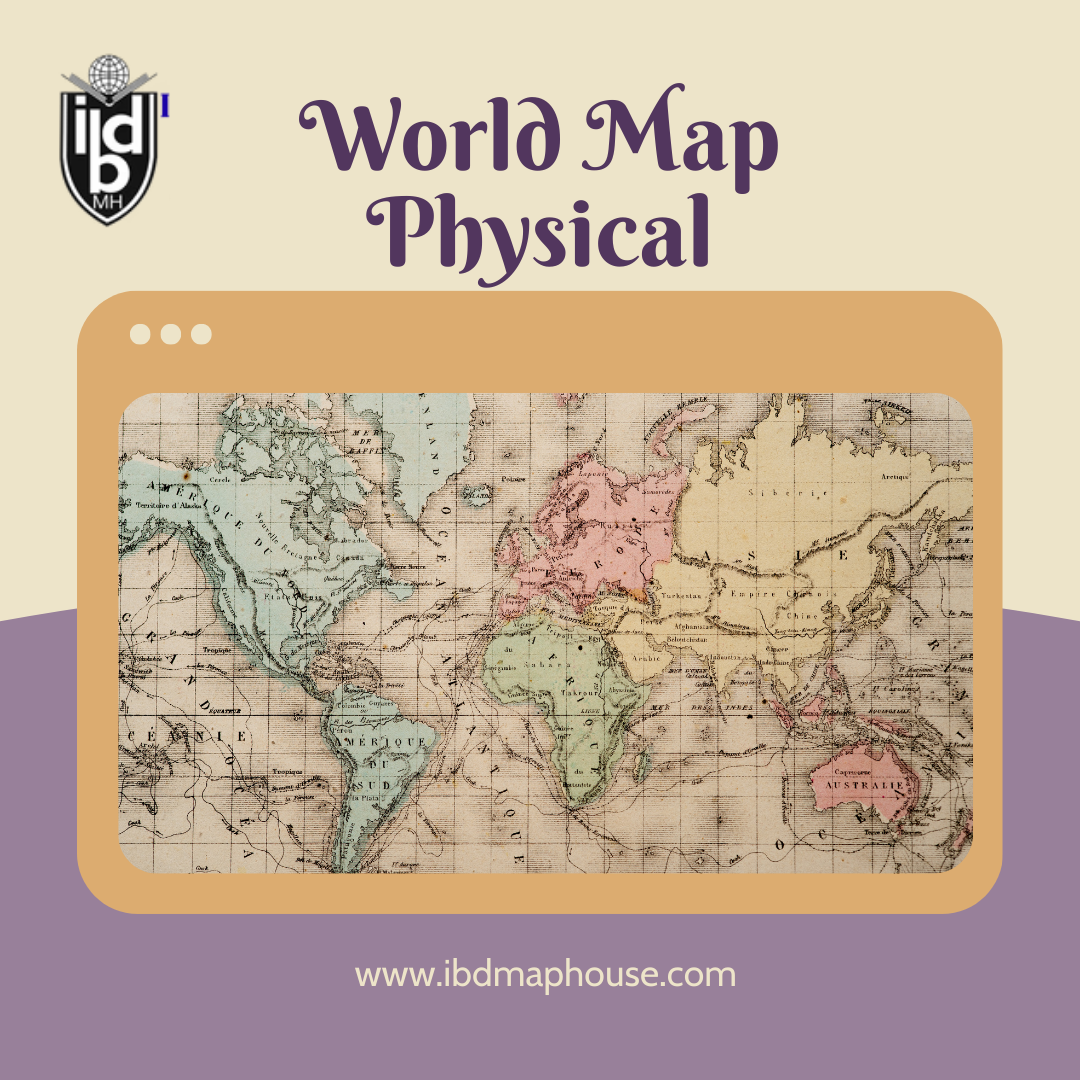 world map physical