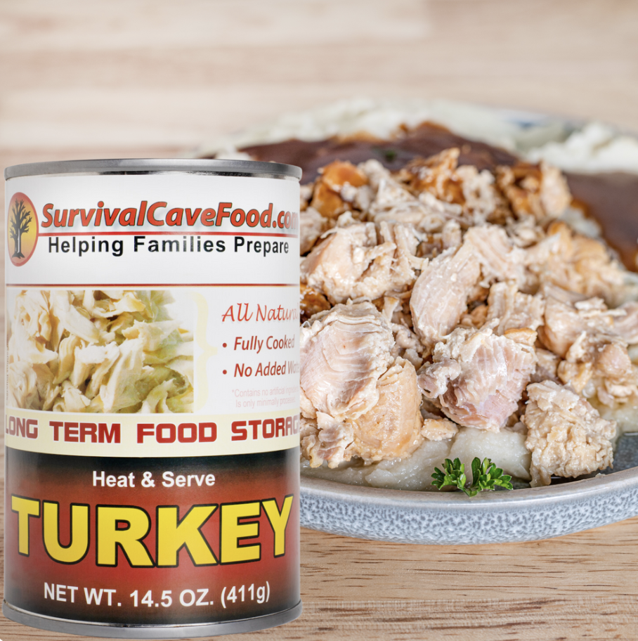 Canned turkey