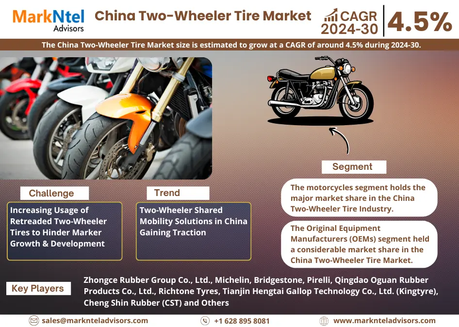 China Two-Wheeler Tire Market Insight 2024-30 | Industry Detailed analysis and growth prospects for Next 5 Years