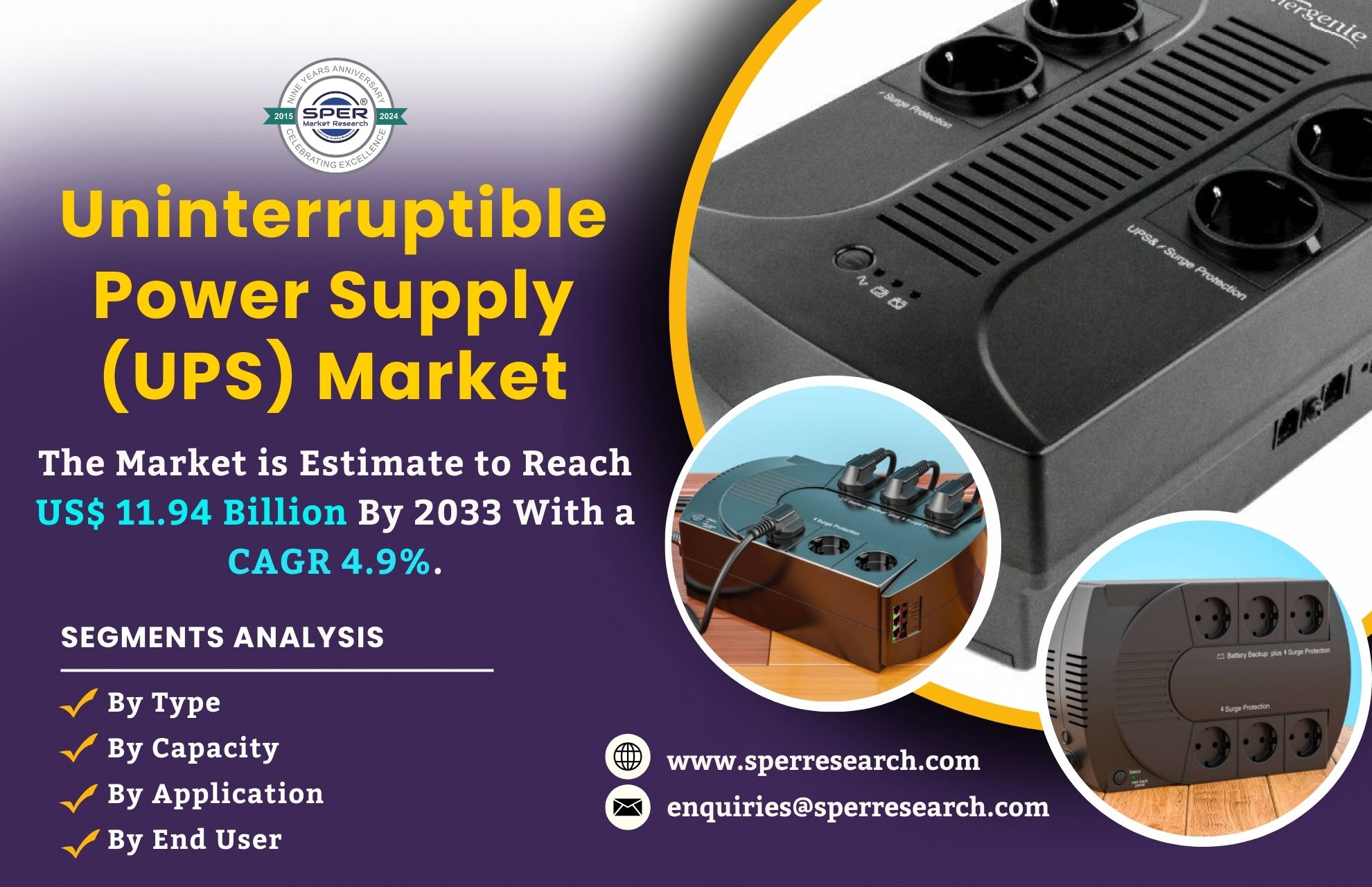 Uninterruptible Power Supply (UPS) Market Overview – Share, Size, Rising Trends, Depth In-sights, Key Players and Future Opportunities 2033: SPER Market Research